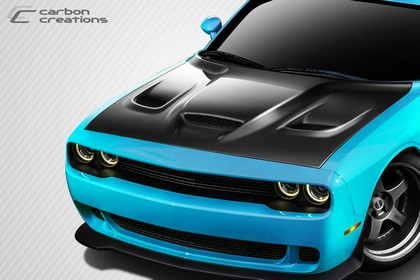 Carbon Creations Hellcat Style Hood 08-up Dodge Challenger - Click Image to Close